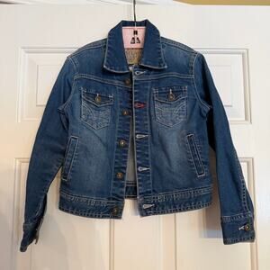 Girls Denim Jacket by Silvian Heach Kids Medium Wash Size 3